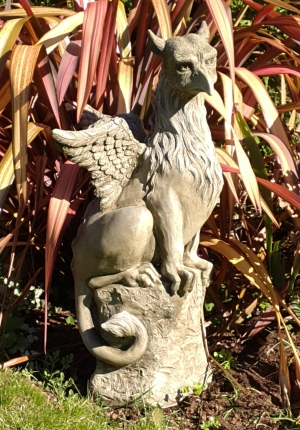 gothic gryphon statue for the garden